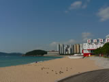 海雲臺海灘全景。