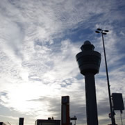 Shadow of control tower