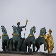 Carved statue at Arc de Triomphe du Carrousel