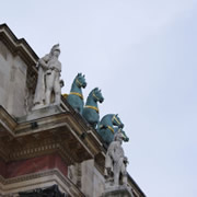 Carved statue at Arc de Triomphe du Carrousel