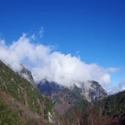 赤沢岳、鳴沢岳雪山。