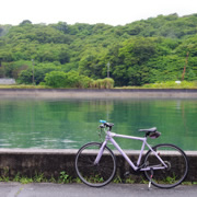 人影我又影之海邊單車。