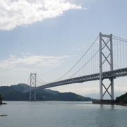 回程時再次經過因島大橋‧‧‧