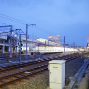 岡山駅附近夜影。