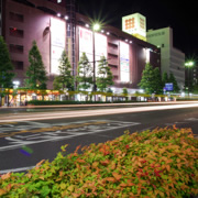 岡山駅附近夜影。