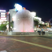 岡山駅附近夜影。