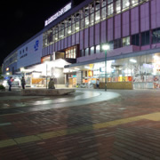 岡山駅附近夜影。