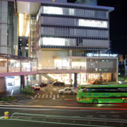 岡山駅附近夜影。