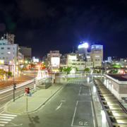 岡山駅西口附近夜影。