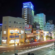 岡山駅西口附近夜影。