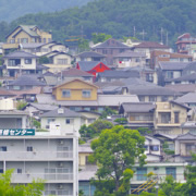 從船上看宮島口一帶。