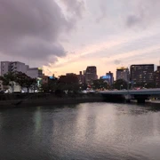 又來到廣島市既夕陽時份。