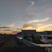 夕陽西下既新山口駅。