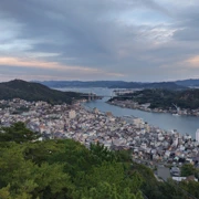 千光寺公園頂上展望台等日落。