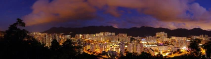 沙田夜景@昂堂山獅子亭