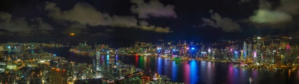 維多利亞港夜景@天際100