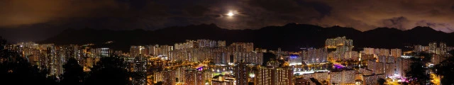 沙田夜景@昂堂山獅子亭