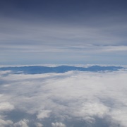 前往鹿兒島的路上，天氣依然是藍天白雲。