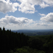 獅子户岳橋上看風景。