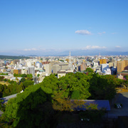 熊本城外景色。