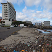 颱風遺下來的痕跡。