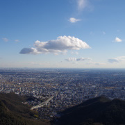 岐阜城上。