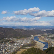 岐阜城上。