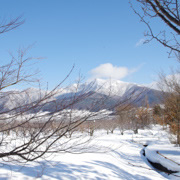 超市旁周邊雪景。