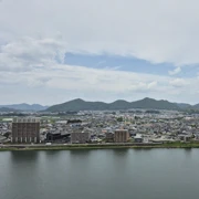 天守閣上。
