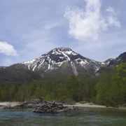 大正池前行。
