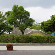 美麗海水族館停車場外。