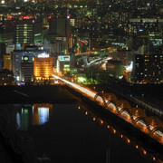 大阪夜景。