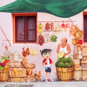 在CHINATOWN附近閒遊。