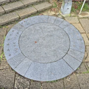 地上嘅石刻地圖。