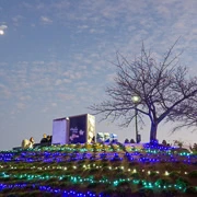 德國村夜景。