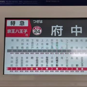 跳上特急列車，前往京王八王子駅。