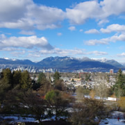 北溫哥華的雪山。