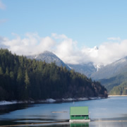 來這裡的目的，就是看前面的Capilano Lake。